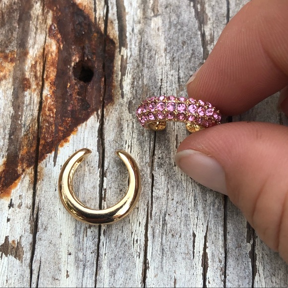 Lana Pink Pavè & Gold Ear Cuff Set! - Picture 5 of 5